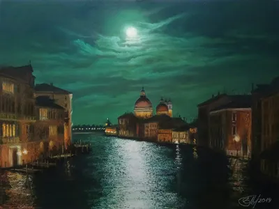 Картина по номерам Ночные огни Венеции BS24915 Городской пейзаж по номерам  купить в Украине