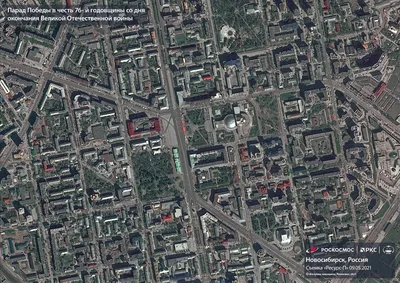 Роскосмос» показал снимки Парада Победы 24 июня 2020 года в Новосибирске со  спутника - KP.RU