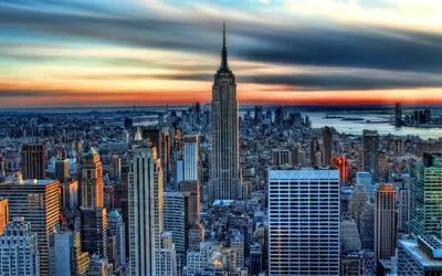 Обои город, nyc, нью-йорк, usa, new york city, ночь, небоскребы, сша на  рабочий стол