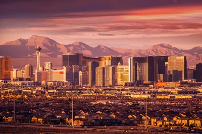 Las Vegas Night Wallpaper Mural | Landmarks Wallpaper Murals