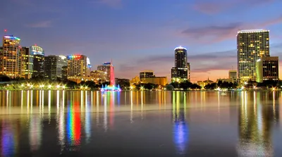 Орландо флорида сша skyline | Премиум Фото