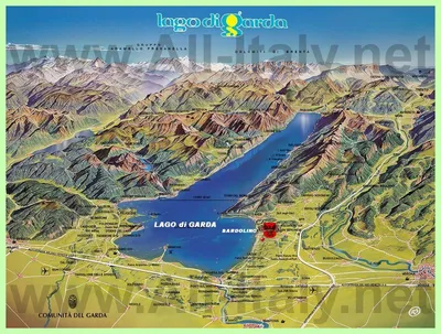 Карты Озера Гарда (Италия). Подробная карта Озера Гарда на русском языке с  отелями и достопримечательностями