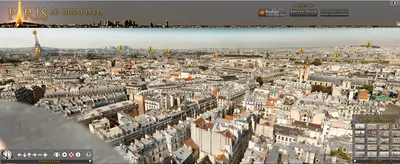 Фотообои Панорама Парижа купить на стену • Эко Обои