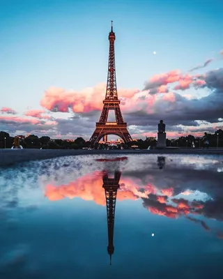 Обои Париж, Эйфелева башня, достопримечательность, памятник, синий на  телефон Android, 1080x1920 картинки и фото бесплатно
