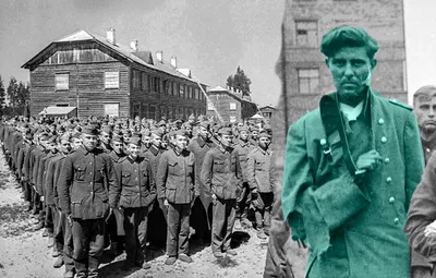 Пленных немцев ведут в Крутицкие казармы - Retro photos