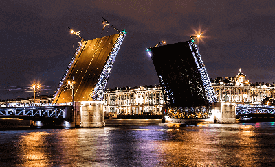 Развод мостов СПб. Красота | Пикабу