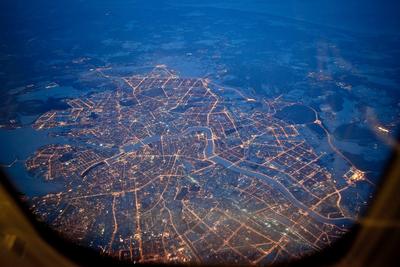 Ночной полет вокруг Санкт-Петербурга на самолете Cessna 172