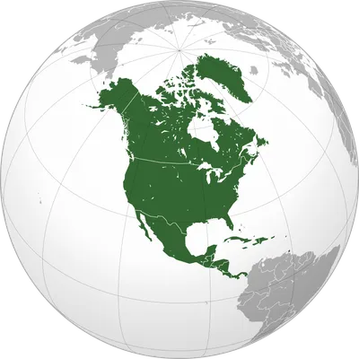 Северная Америка. Политическая карта - Части света - Каталог | Каталог  векторных карт