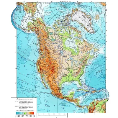 Карта 'Северная Америка. Месторождения полезных ископаемых' [2009 - -  История США]