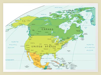 Северная Америка – подробная политическая карта со столицами. Большая  детальная политическая карта Северной Америки со столицами | Auto-Maps.com  | Карты всех стран мира