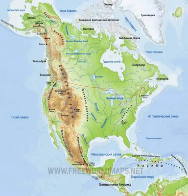 Большая подробная политическая и административная карта Северной Америки |  Auto-Maps.com | Карты всех стран мира