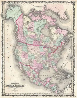 Vecteur Stock Карта Северной Америки в высоком качестве без границ.  Векторная иллюстрация. | Adobe Stock