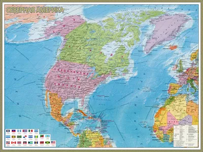 Карта флага Северной Америки Иллюстрация вектора - иллюстрации  насчитывающей политика, страны: 49051209