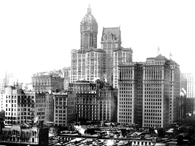 Старые и новые высотки в нижнем Манхэттене, нью-йорк, нью-йорк, США  Редакционное Изображение - изображение насчитывающей небоскребы,  конструкция: 187063185