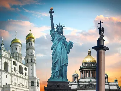 Статуя свободы в Нью-Йорке, США Стоковое Фото - изображение насчитывающей  туризм, зодчества: 152310662
