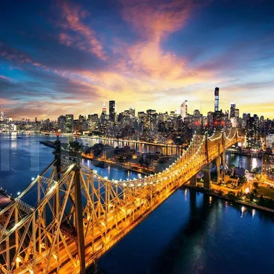 Бруклинский Мост - Фотообои на стену по Вашим размерам в интернет магазине  arte.ru. Заказать обои Бруклинский Мост - (12231)