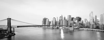 Фотообои Бруклинский мост в Нью-Йорке на стену. Купить фотообои Бруклинский  мост в Нью-Йорке в интернет-магазине WallArt