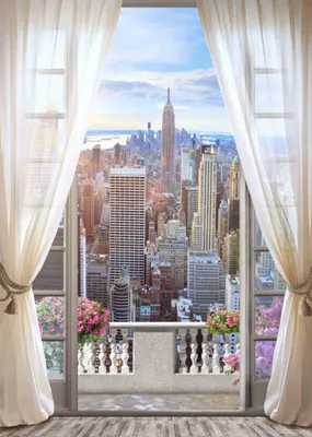 3D Фотообои Нью Йорк в интерьере 254 x 184 см Город - Вид из арки  (13846P4)+клей купить по цене 850,00 грн
