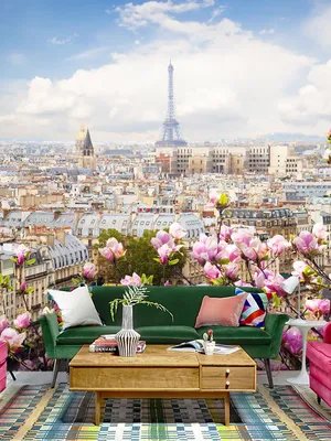 Париж в винтажном стиле фотообои на заказ | Обои на заказ Chisinau