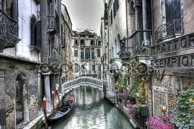 Купить Фотообои Венеция маслом живопись городской пейзаж на стену. Фото с  ценой. Каталог интернет-магазина Фотомили