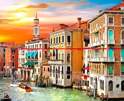 Фотообои «Городские сцены в Венеции»