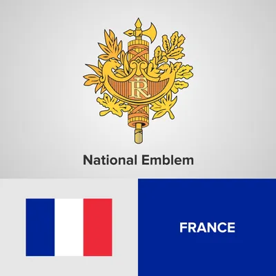 Флаг и герб Франции иллюстрация штока. иллюстрации насчитывающей франция -  103353856