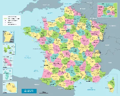 Карта Франции описание страны столица география информация факты - Атлас