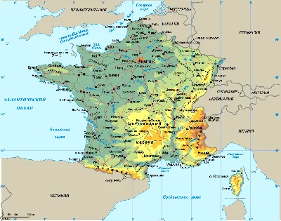 Франция карта Европы - карта Франции Европы (Западная Европа - Европа)