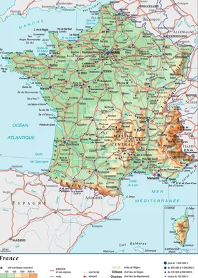 Карта Франции | Франция на карте мира онлайн