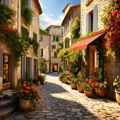 Франция, Прованс, улица маленького …» — создано в Шедевруме