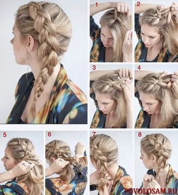 Коса наоборот, вывернутая, обратное плетение: фото, видео мастер - класс |  WDAY