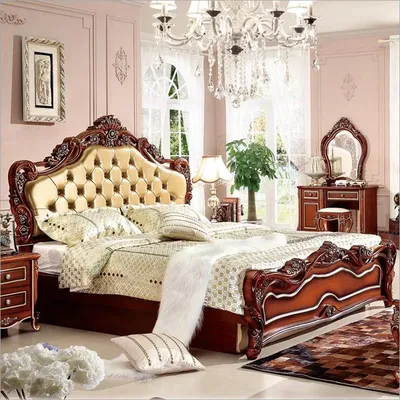 Высококачественная французская кровать в европейском стиле, размер king,  1,8 м, p10222 | AliExpress