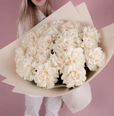 21 белая французская роза в фоамиране доставка в Самаре | Самарский букет