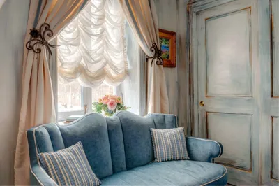 Французские шторы в интерьере: на кухне, в гостиной, спальне