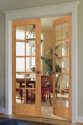 Кованые стеклянные французские двери с решеткой