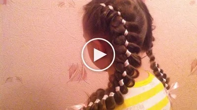 Снова в школу! Коса с лентой на 1 сентября - YouTube | Обратные французские  косы, Детские прически, Плетение кос