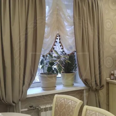 Французские шторы из вуали на кухню пошив на заказ в Москве , цены на пошив  - студия текстильного декора \"Амели\"