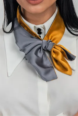 Как сделать декоративный галстук французская косынка с петлей для блузки с  длинным рукавом - YouTube