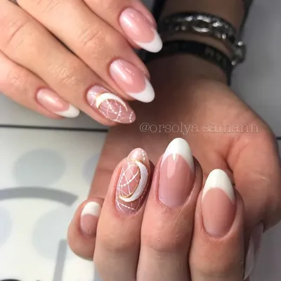 110+ This is a simple and cute design on the ring finger for white French  tips 2018 | Ногти, Пальцы, Дизайн