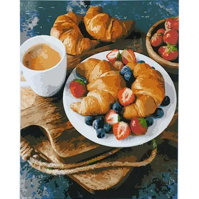 Французский завтрак, яркое освещение, …» — создано в Шедевруме
