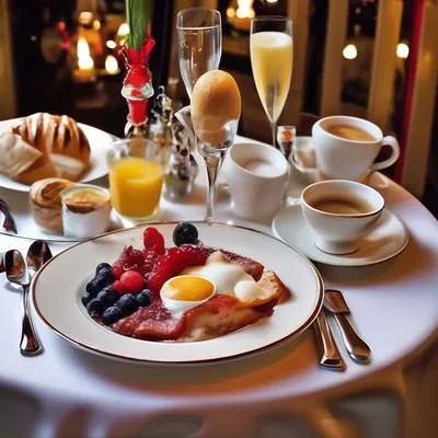 Вкусный французский завтрак стоковое фото ©azgek1978 340400170