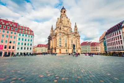 Церковь Фрауэнкирхе (нем. Frauenkirche) в Дрездене. Фото