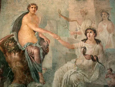 Дом мозаики и фрески в Помпеи Стоковое Фото - изображение насчитывающей  италия, картина: 56167254