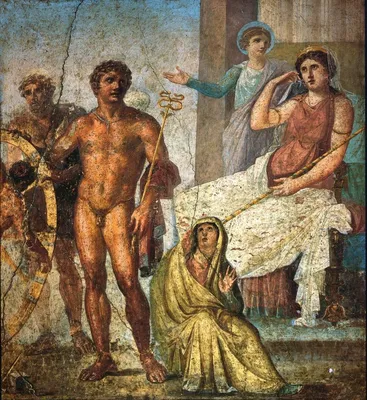 Фрески в Ruines Помпеи, Неаполь, Италии Стоковое Фото - изображение  насчитывающей фрески, помпеи: 40922774