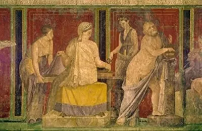 Фреска от Помпеи pompei стоковое фото. изображение насчитывающей украшение  - 187183020