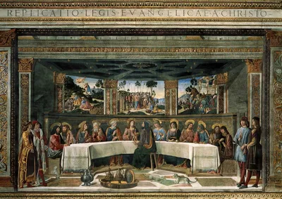 Фрагмент росписи Сикстинской капеллы Фреска Микеланджело