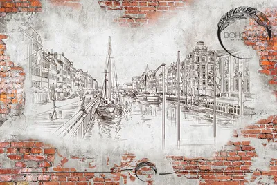 Фрески на стену гондола, Венеция, арка в Москве, aртикул: 36 АШ