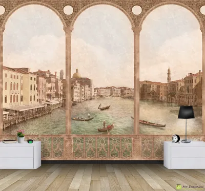 Фотообои флизелиновые / Фреска Венеция 1,02 x 2,6 м - купить по выгодной  цене в интернет-магазине OZON (531354321)