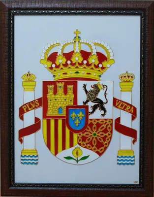 Национальный герб Испании Пальто Испании иллюстрации вектора a Иллюстрация  вектора - иллюстрации насчитывающей желтый, крона: 132521046