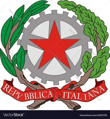 Герб Итальянской Республики — стоковая векторная графика и другие  изображения на тему Без людей - Без людей, Вертикальный, Герб - iStock